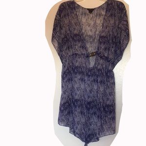 NWOT Sheer Tie Top/ Swim Coverup